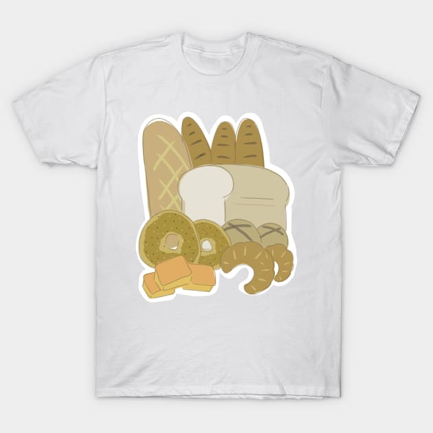 Many Different Breads Drawn Badly T-Shirt by Xetalo